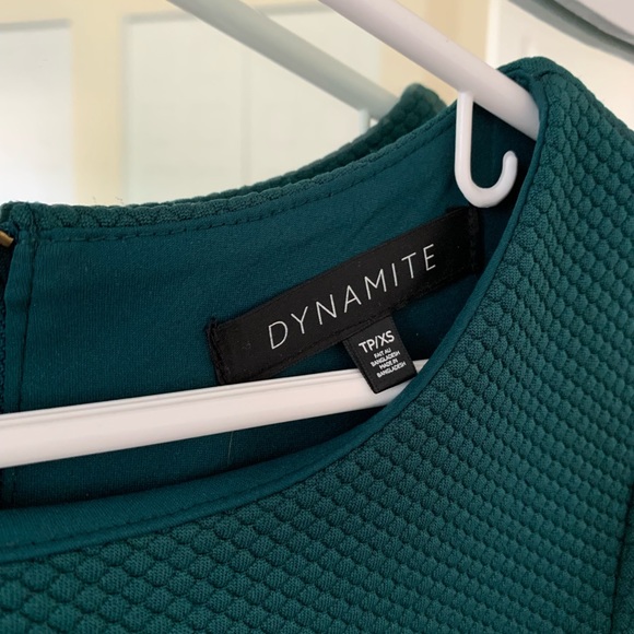 Forest green ribbed dress - Picture 4 of 5